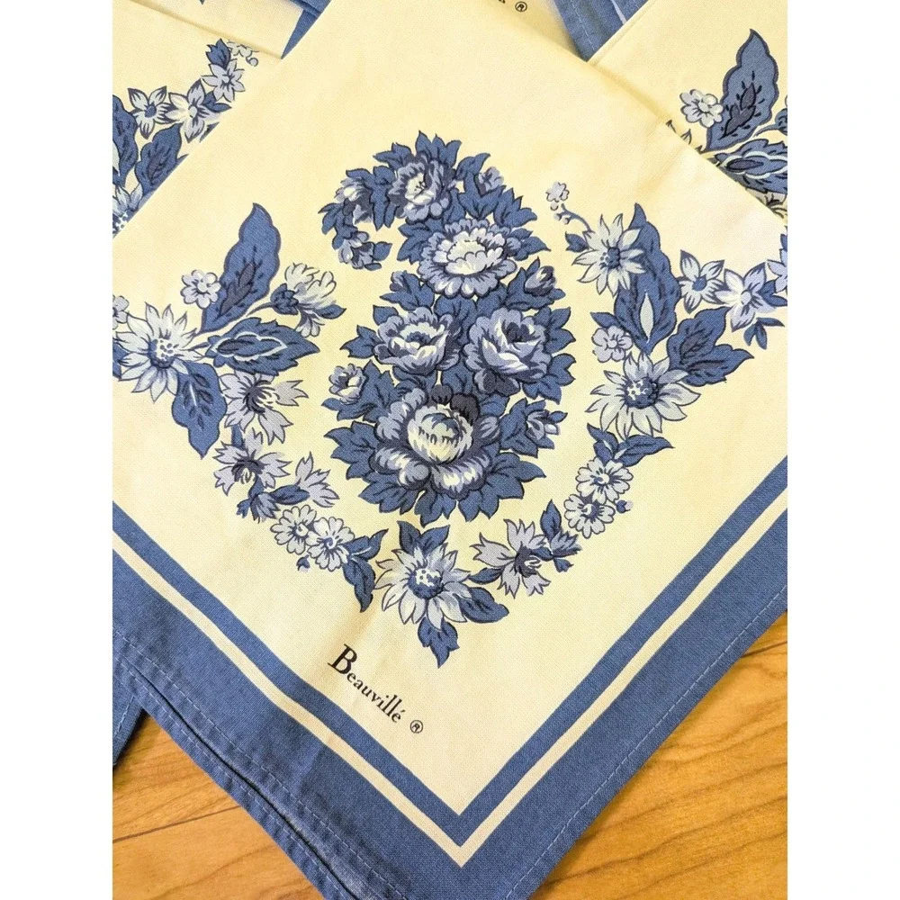 Beauvillé Floral Paisley Napkins Set of 6 French Country Cottagecore Elegant